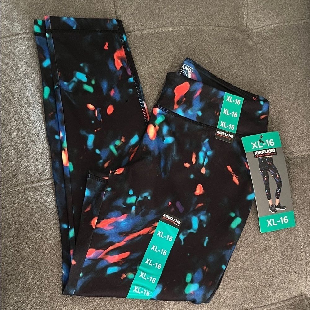 Kirkland Signature Black Multicolor Kids Leggings - Picture 7 of 11
